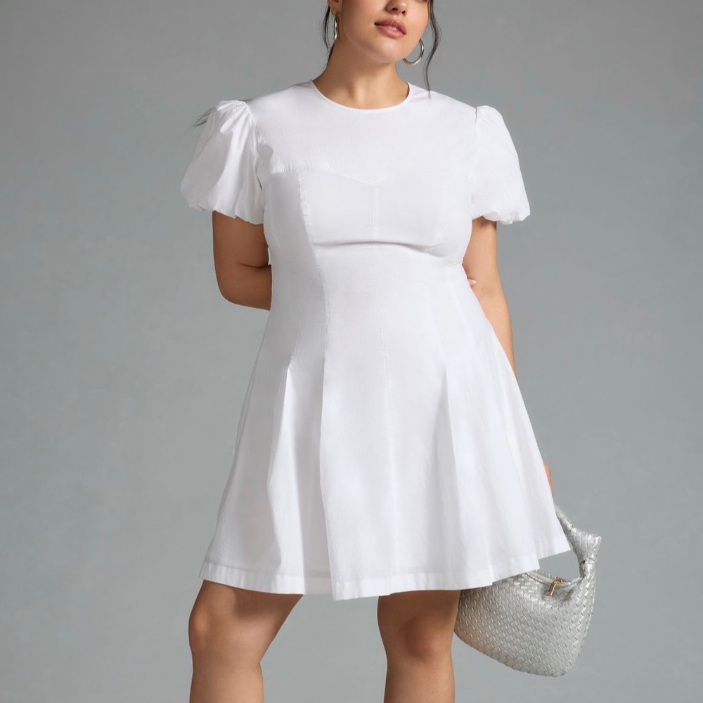 Anthropologie White Mini Dress